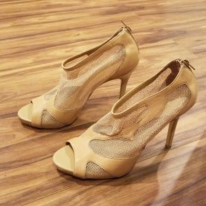Mesh nude heels